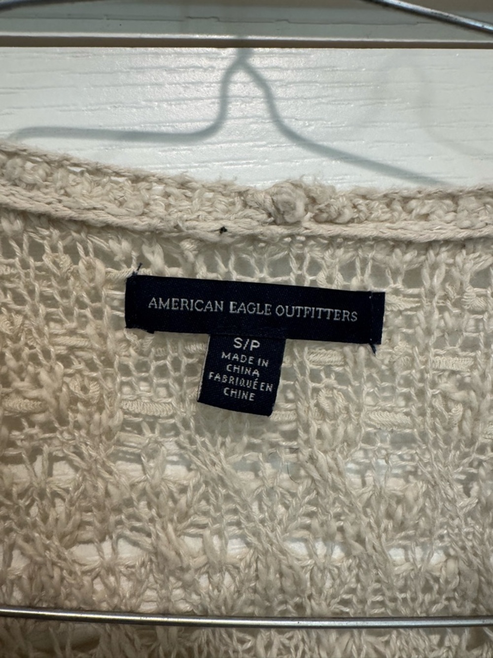 American Eagle Outfitters Beige Open-Front Knit Cardigan - Picture 2 of 2